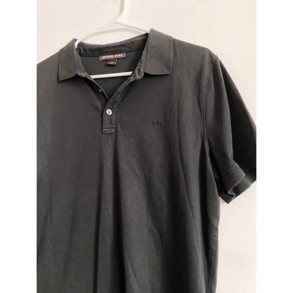 Michael Kors • Men’s Black Short Sleeve Polo Shirt - Picture 2 of 5